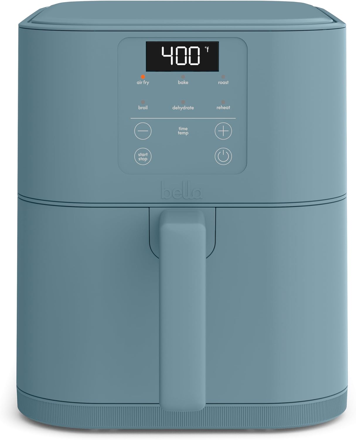 bella 6 Qt Slim Air Fryer, Fits-Anywhere Design, EverGood Ceramic Nonstick Coating, 6 Presets, Adjustable Temperature, 60-Min Auto Shutoff