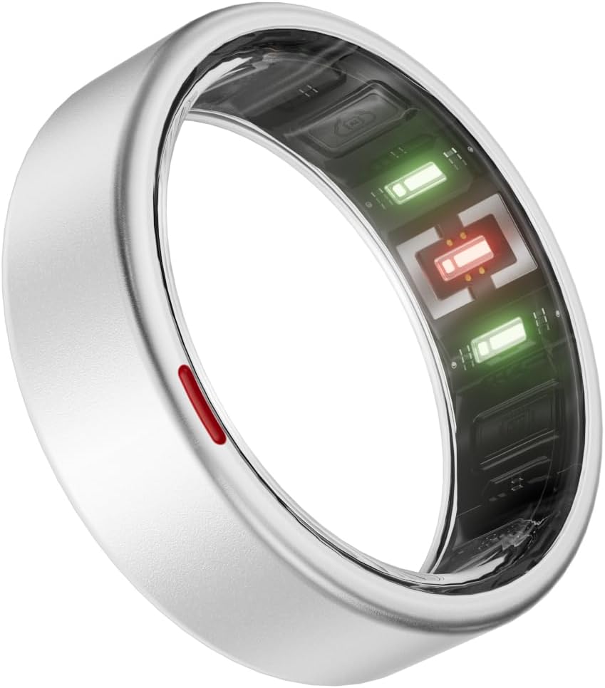 POBOVi Gen 2 Titanium Smart Ring for Women & Men, Sleep & Heart Rate Tracker,