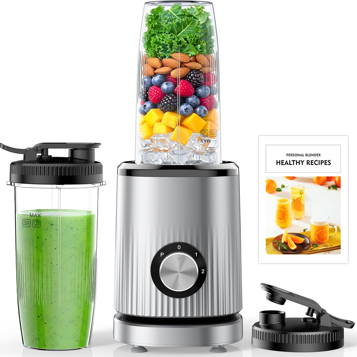 Turelar Blender for Smoothies, Portable Personal Blender with 2×24oz Cups