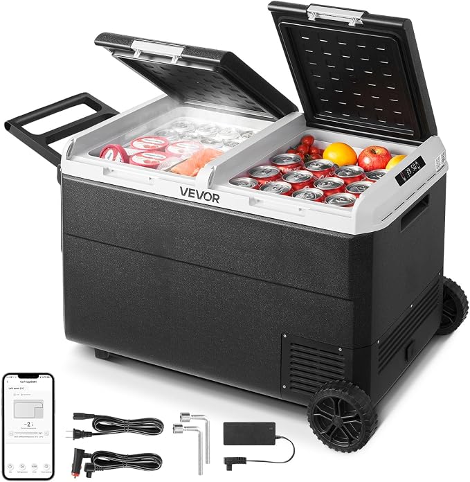 VEVOR 12 Volt Car Refrigerator, 100.4QT/95L Portable Car 