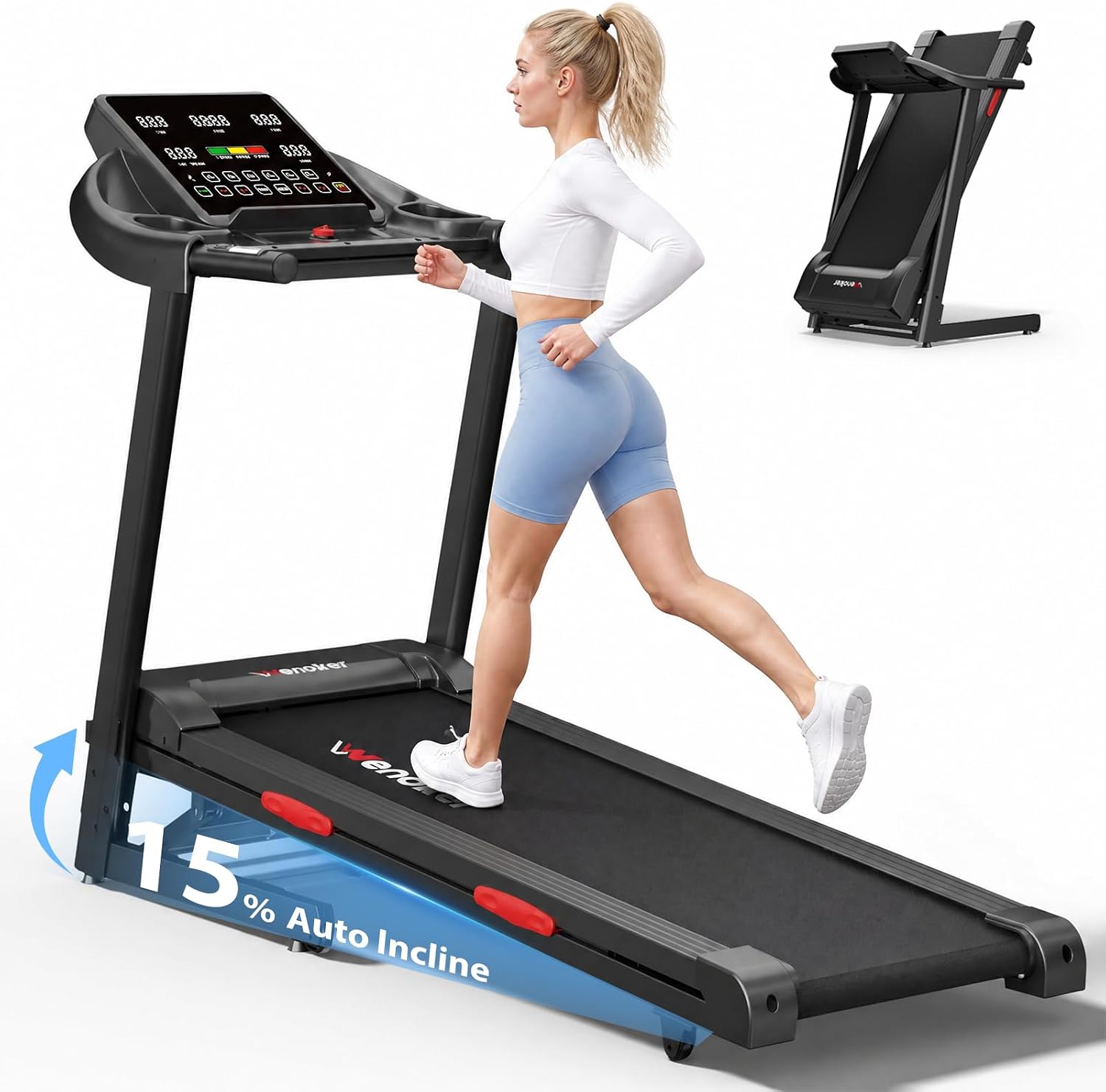 WENOKER 15% Auto Incline Treadmill