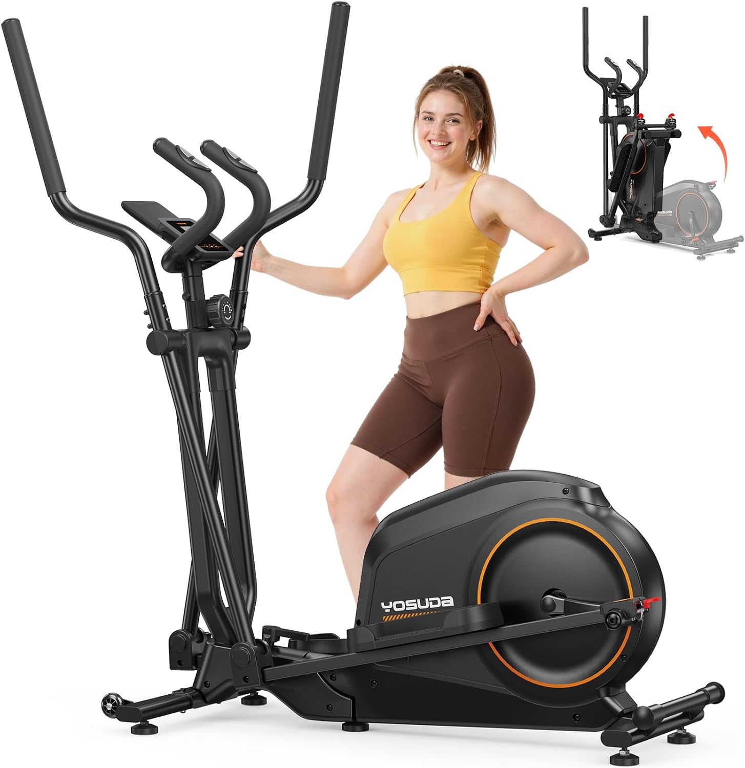 YOSUDA Foldable Elliptical Exercise Machine for Home