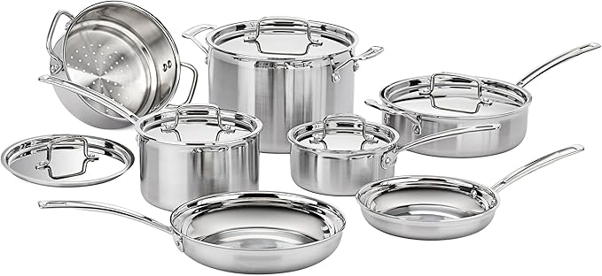 Cuisinart 12 Piece Cookware Set, MultiClad Pro Triple Ply