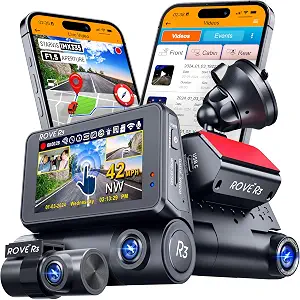 ROVE R3 3 Channel Dash Cam 