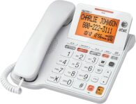 AT&T CL4940 Corded Standard Phone with Answering System and Backlit Display