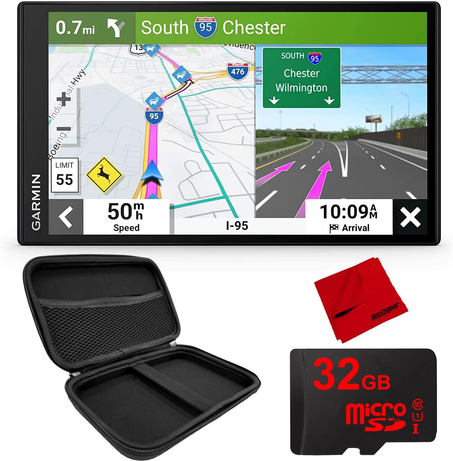 Garmin DriveSmart 66 6" Car GPS Navigator Bundle with EVA Protective Case