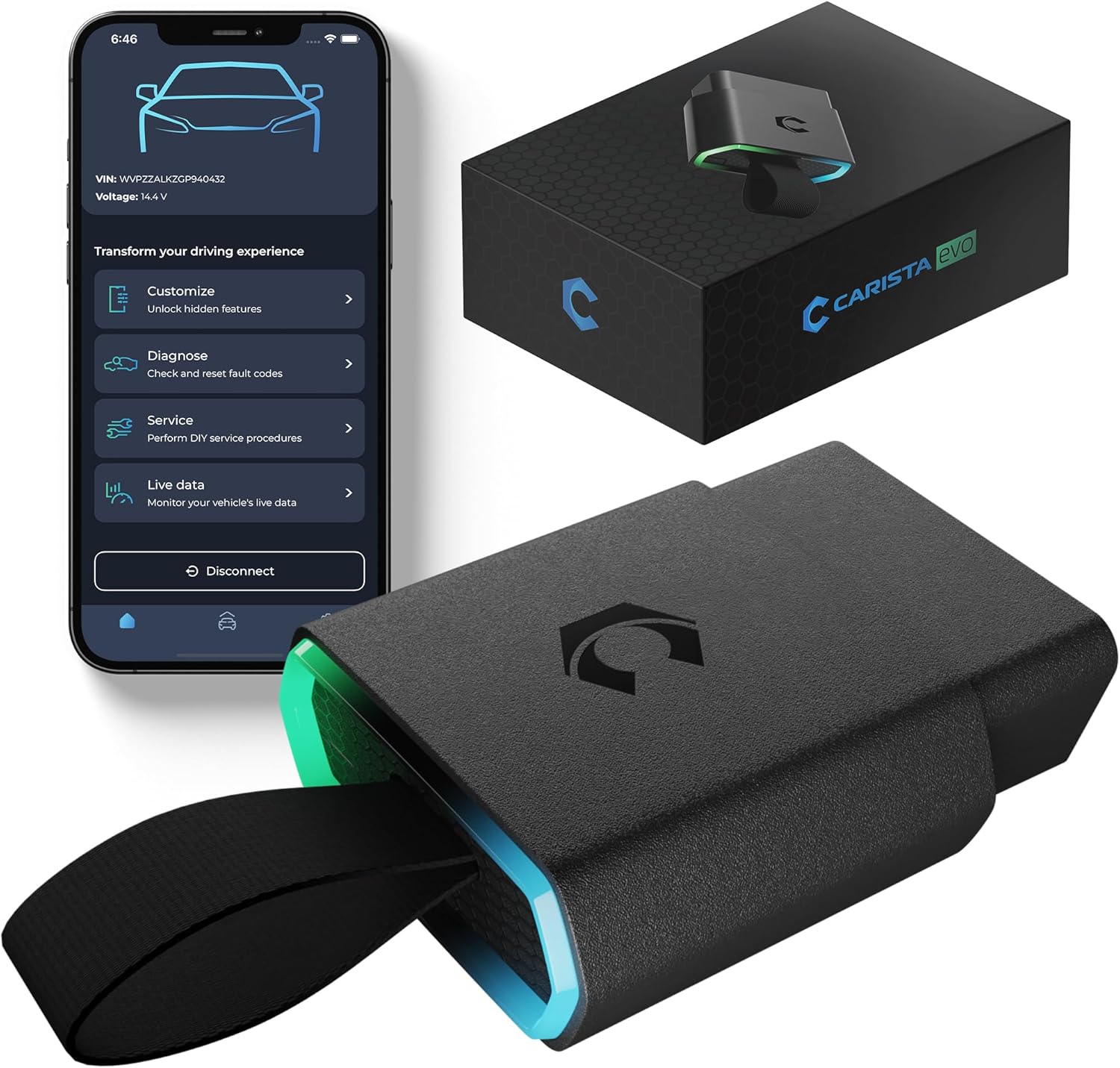 Carista EVO Bluetooth OBD2 Scanner Diagnostic Tool