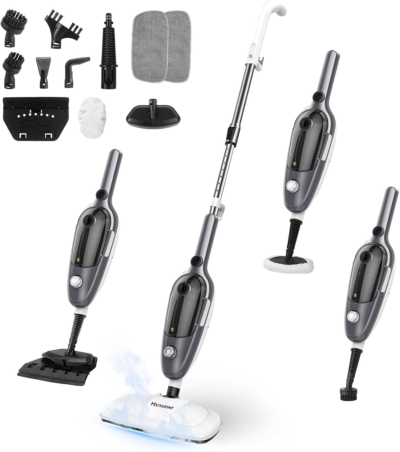 All-in-One Steam Mop Handheld Cleaner with 11 Accessories