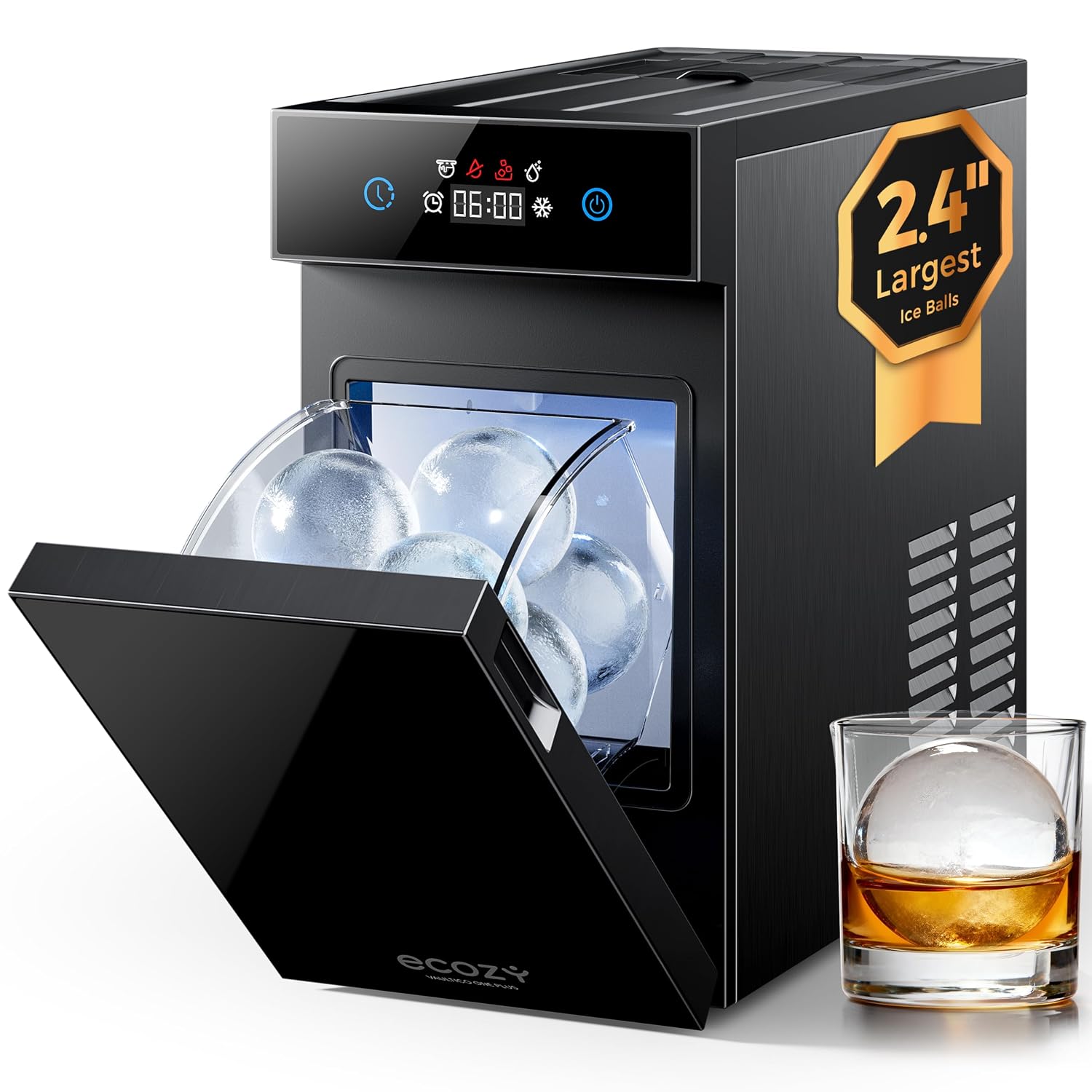 ecozy Clear Ice Ball Maker for Home Bars