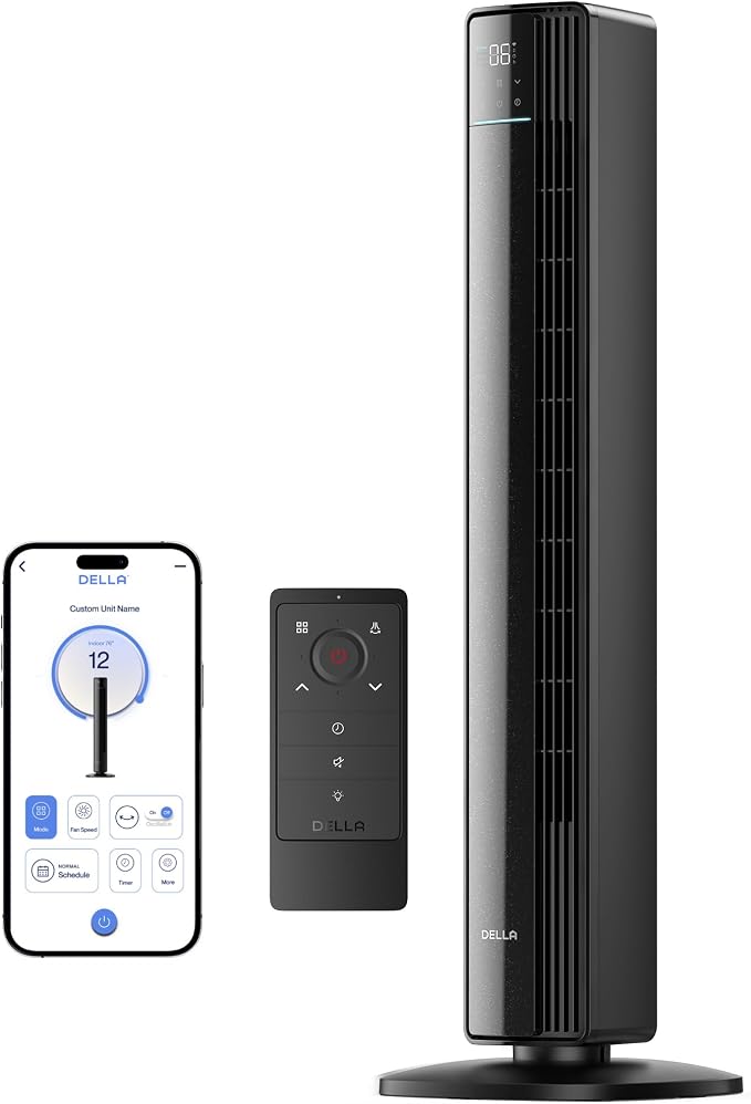 Della 42" Smart Tower Fan, Ultra Quiet