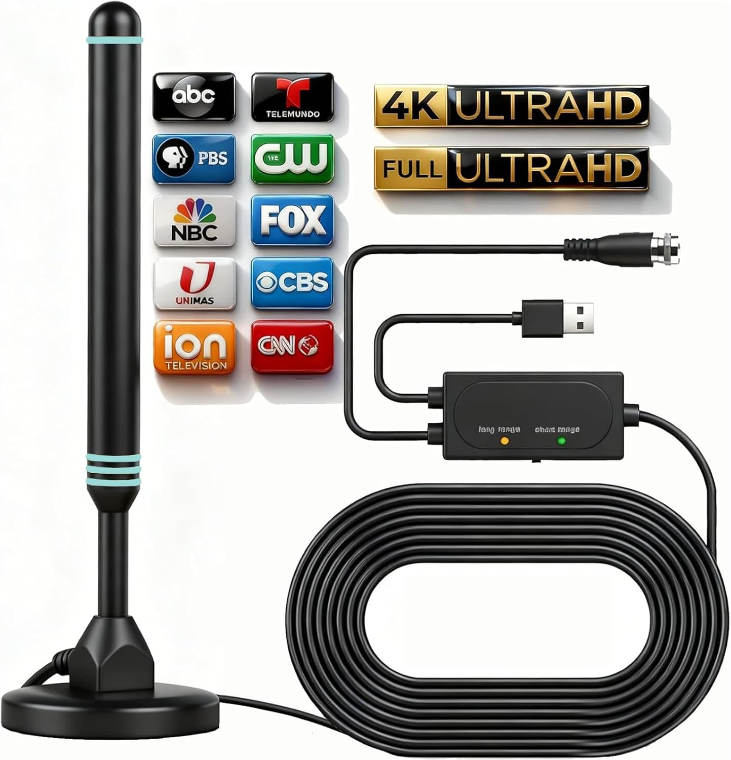 Indoor TV Antenna for Smart TV, Digital HDTV Antenna