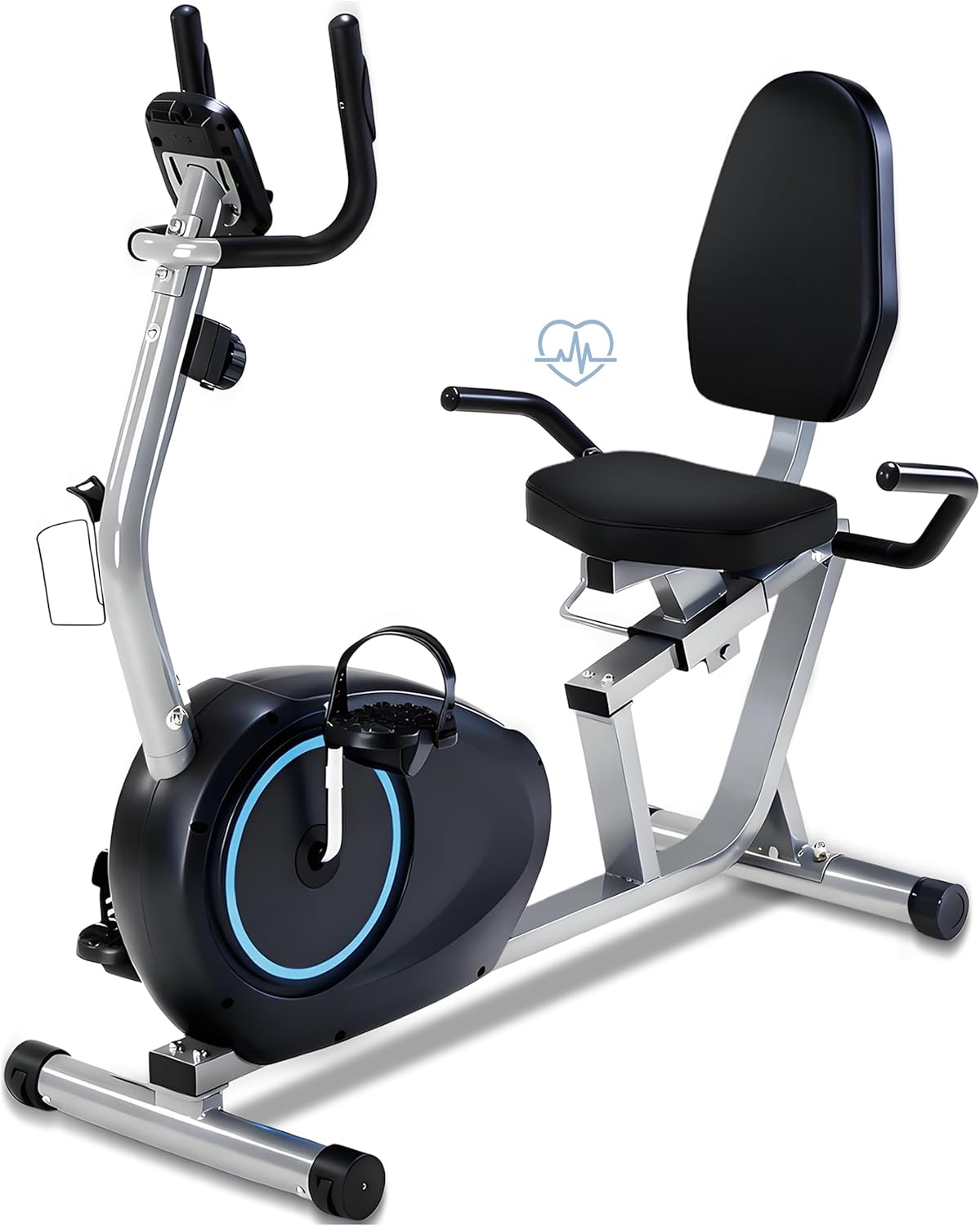 Kawnina Recumbent Exercise Bike for Seniors - Quick Adjust Seat, Magnetic Recumbent Bike