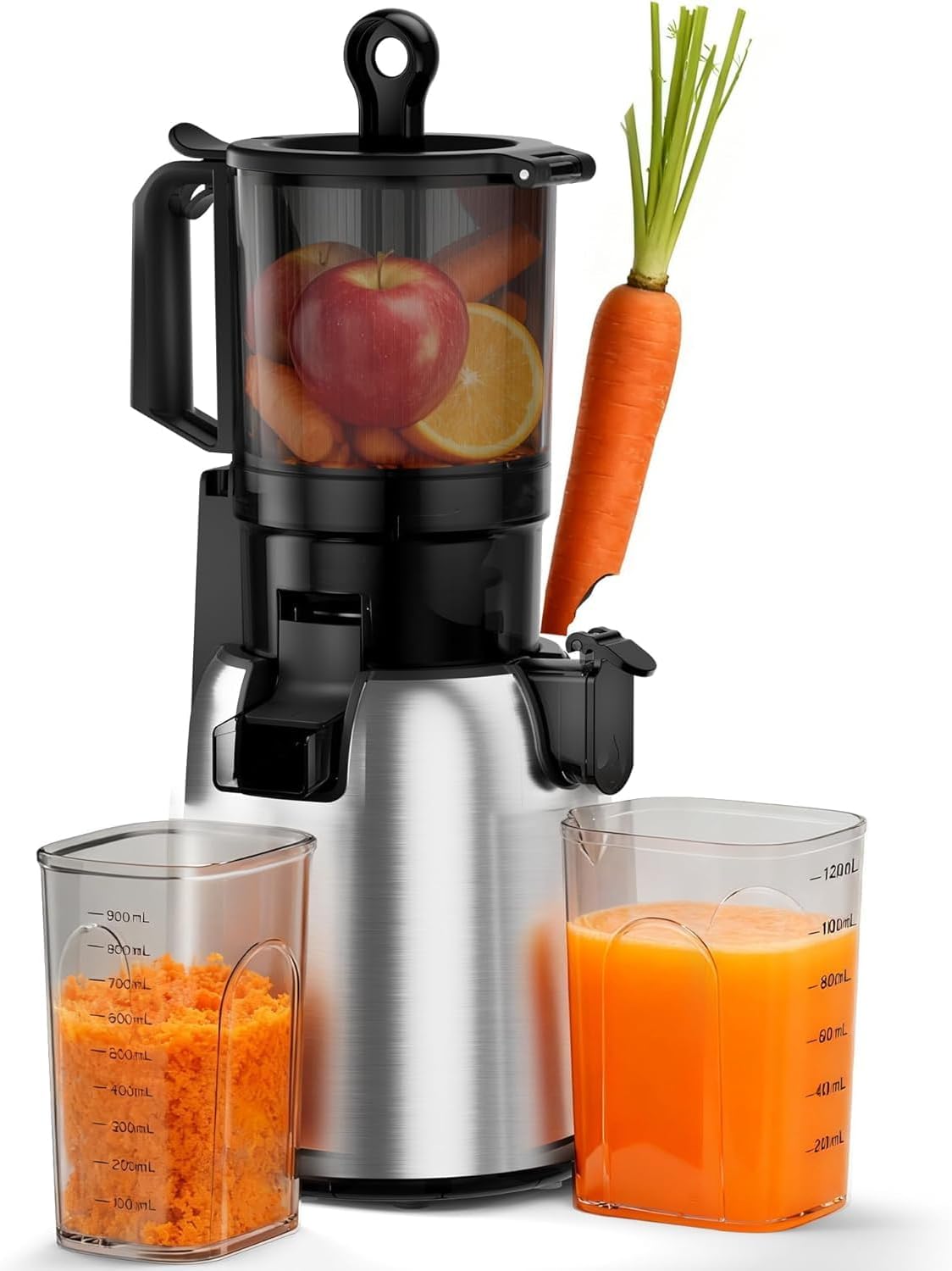 Electactic Wide Mouth Cold Press Juicer with 5.4" Feed Chute