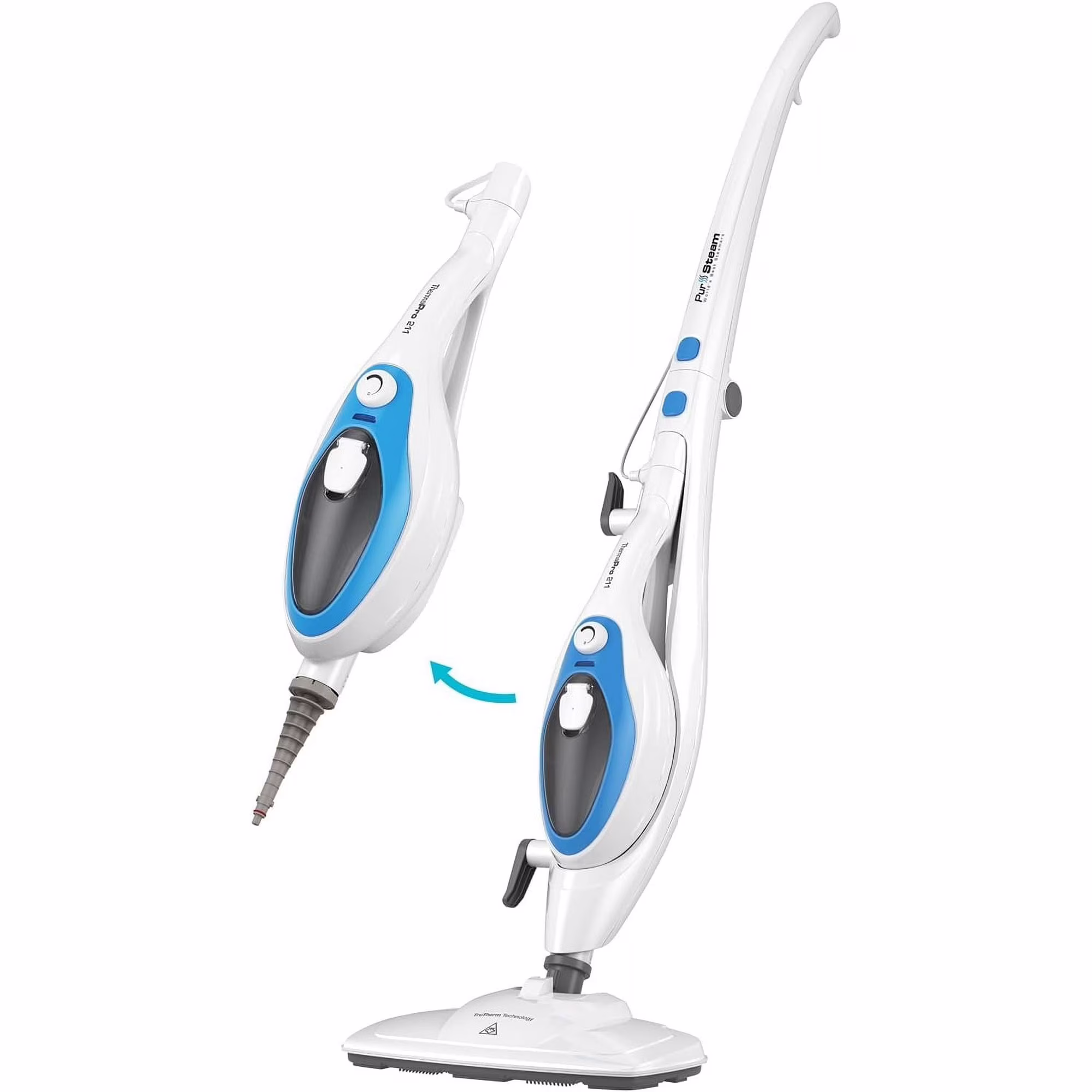 PurSteam 10-in-1 Steam Mop with Detachable Handheld Cleaner