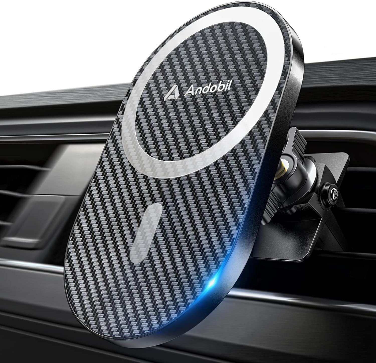 andobil Upgraded for Magsafe Car Mount Pro [Strongest Magnet, Big Phone Friendly] 360° Rotation Magnetic Phone Holder for Car Vent