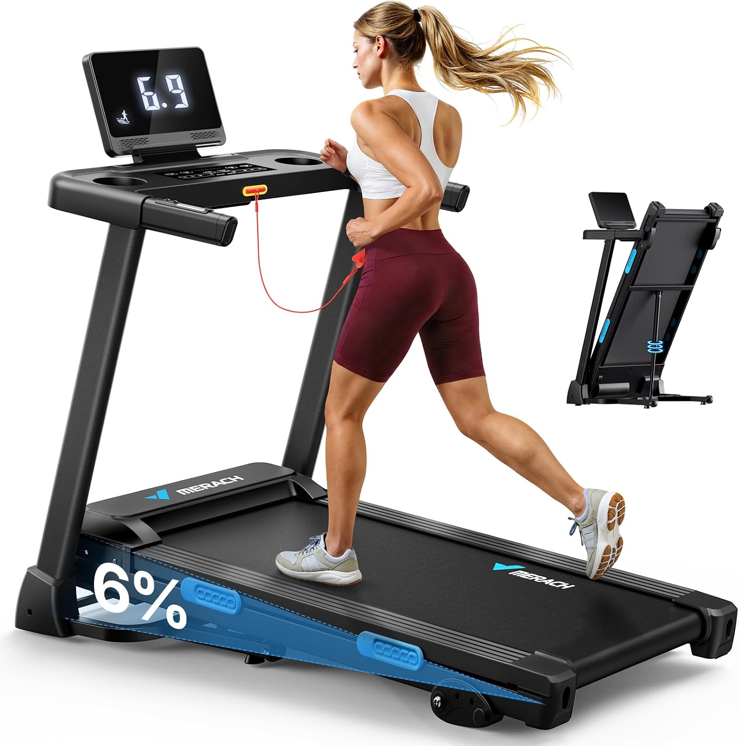 MERACH T12 Foldable Treadmill for Home