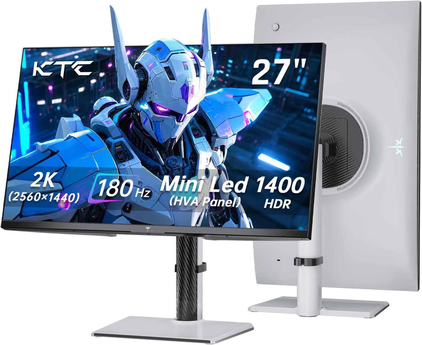 KTC 27" Mini LED Gaming Monitor, 1440P 180Hz 2K HDR1400 Display