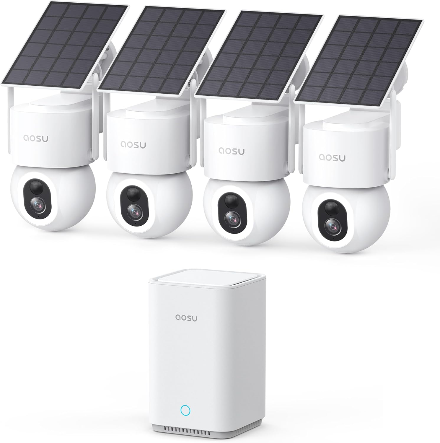 aosu SolarCam D1 Max 4-Cam Kit, 4K Wireless Security Cameras