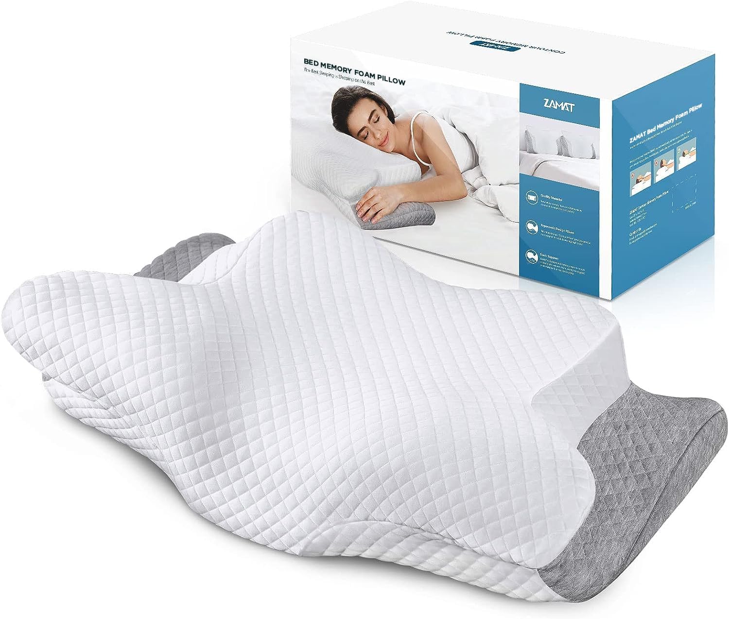 ZAMAT Adjustable Cervical Memory Foam Pillow