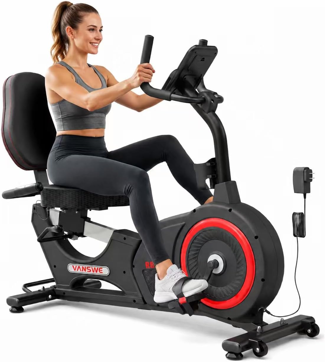 VANSWE Recumbent Exercise Bike, Recumbent Stationary Bikes for Home 400 LBS Weight Capacity