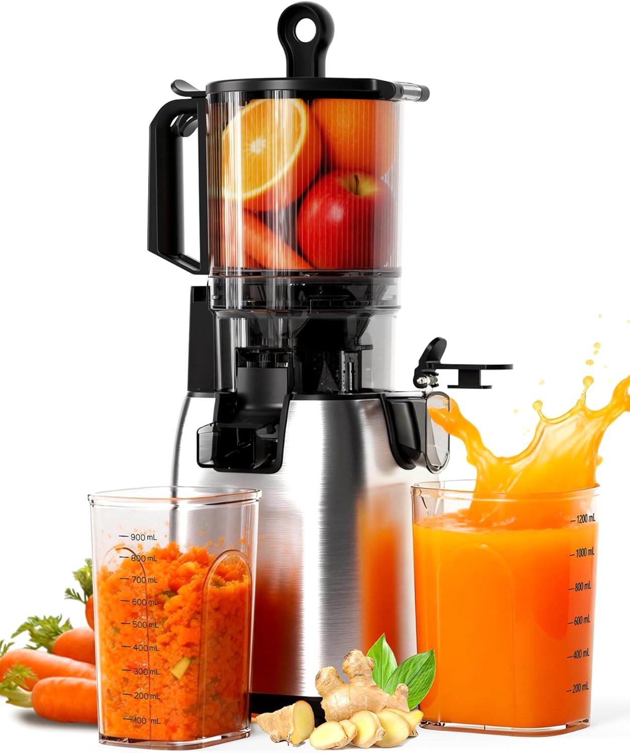 Electactic Cold Press Juicer with 5.4" Wide Feed Chute