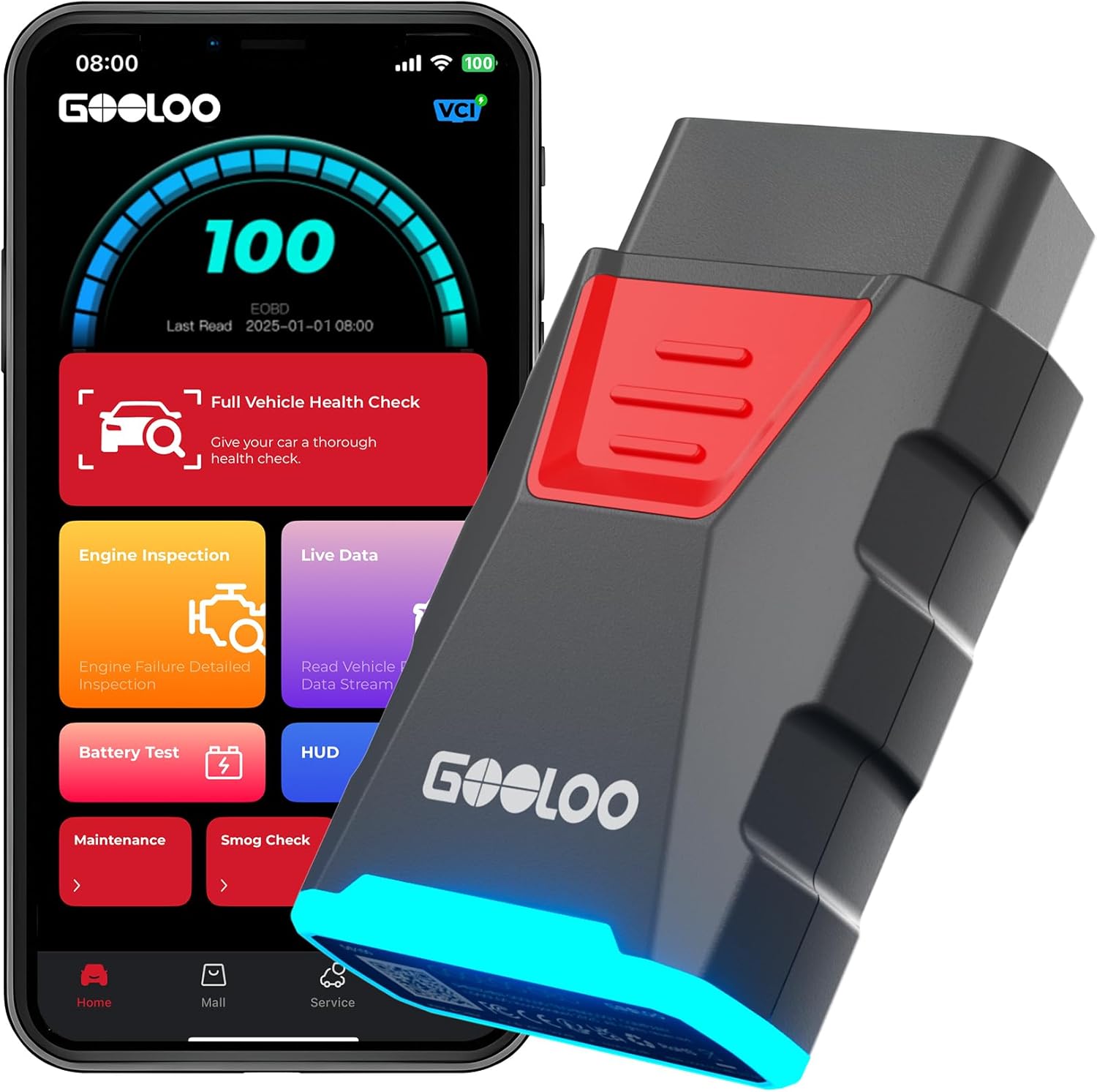 GOOLOO DS100 OBD2 Scanner Bluetooth