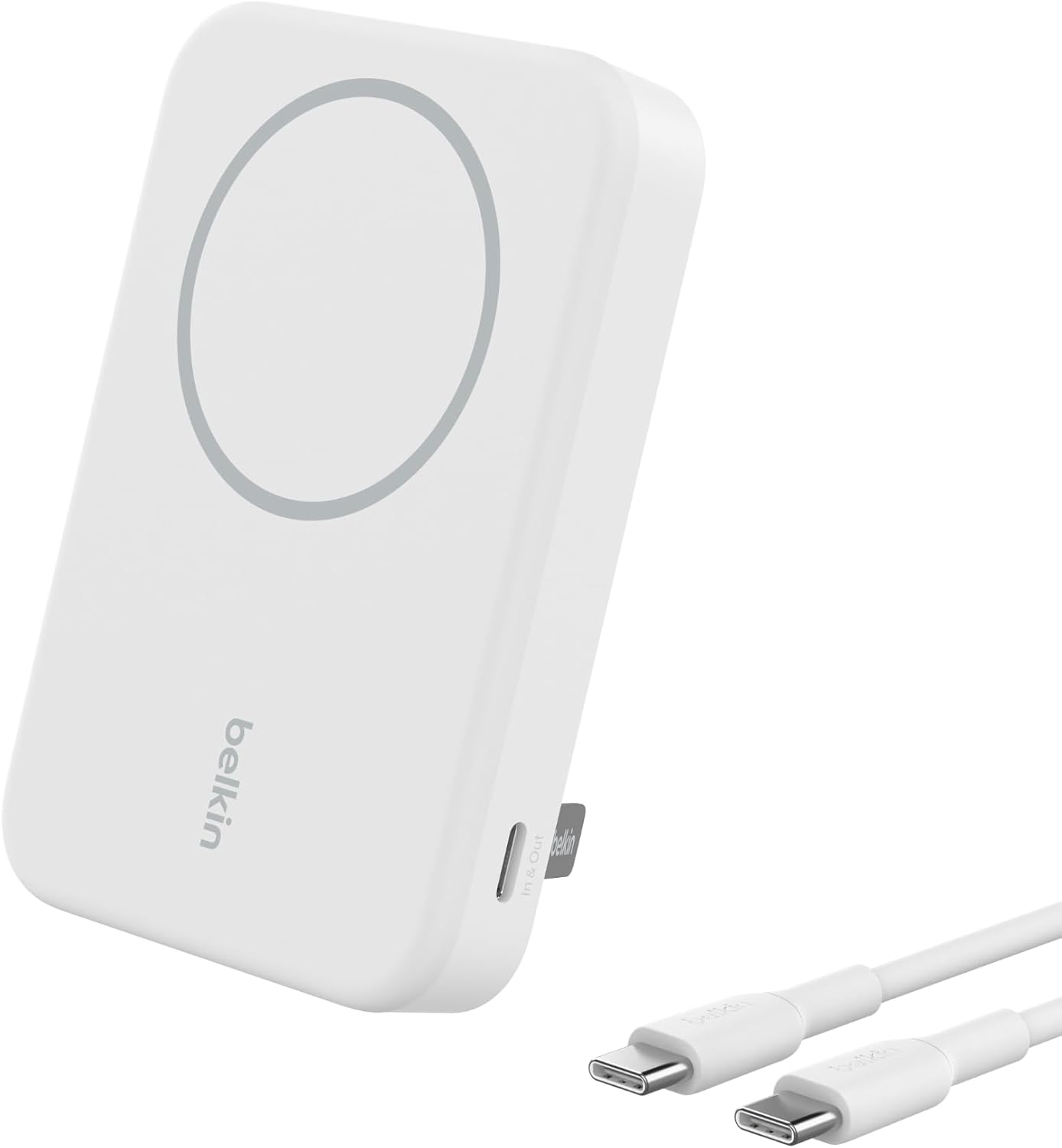 Belkin 8000mAh Wireless Power Bank – 15W Qi2 MagSafe-Compatible Charger