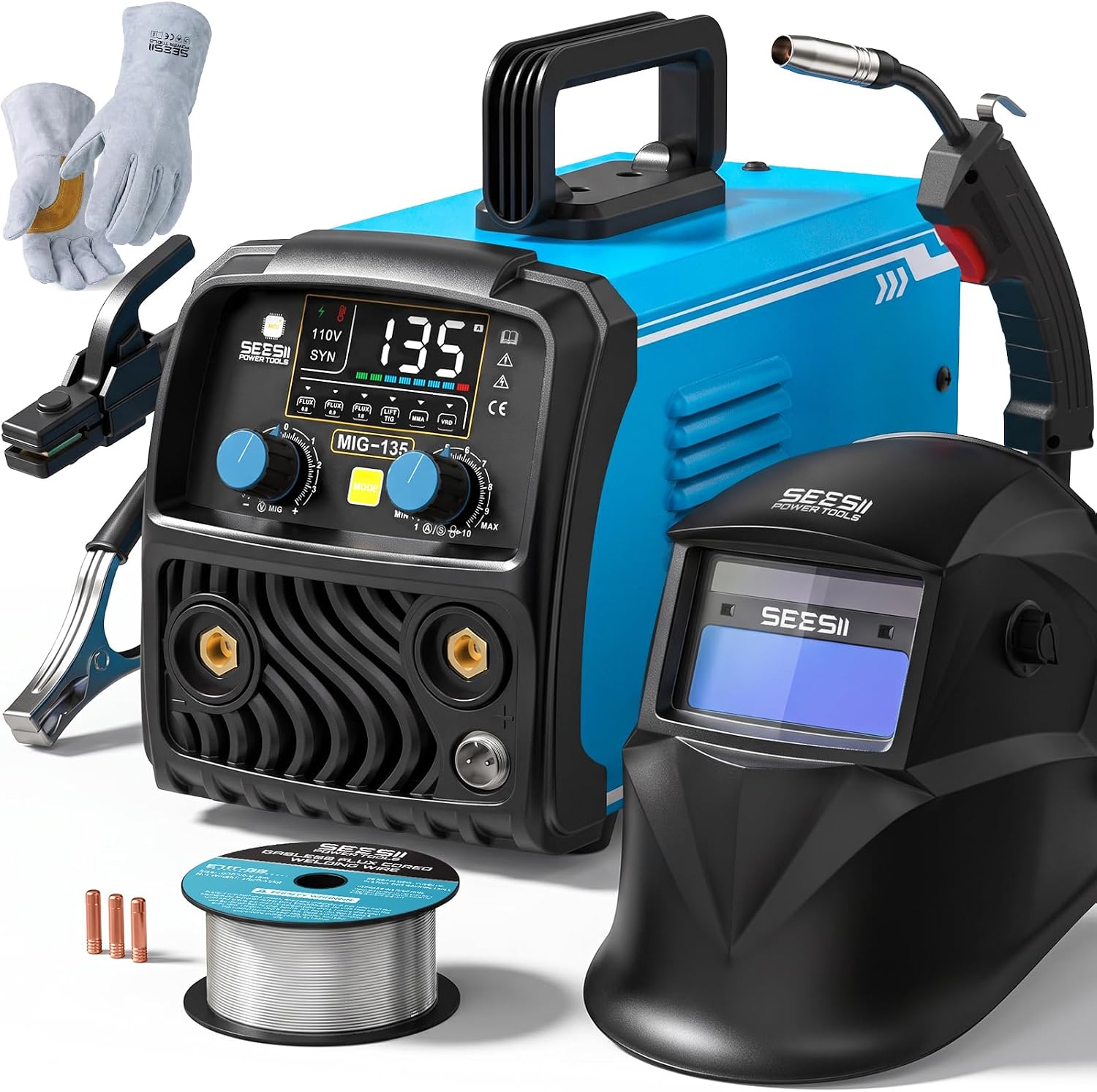 135A Gasless MIG Welder Kit